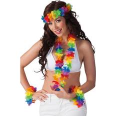 Karneval Tilbehør Kostumer Boland Hawaiisæt Regnbuefarvet