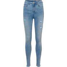 14 - 32 - Blå - Elastan/Lycra/Spandex Bukser & Shorts Vero Moda Sophia High Waist Skinny Fit Jeans - Blue/Light Blue Denim