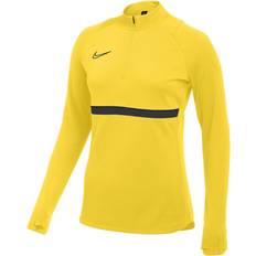 Nike Dame - Gul - L T-shirts Nike Dri-FIT Academy Football Drill Top Women - Tour Yellow/Black/Anthracite/Black