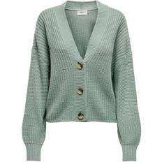 Only Grøn Trøjer Only Carol Texture Knitted Cardigan - Green/Chinois Green