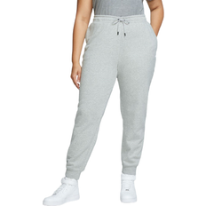 Nike 54 - Dame Bukser Nike Sportswear Essential Fleece Trousers Plus Size Women's - Dark Grey Heather/White