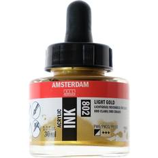 Amsterdam Acrylic Ink Bottle Light Gold 30ml