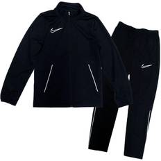 Nike Aftagelig hætte Børnetøj Nike Big Kid's Dri-FIT Academy Knit Football Tracksuit - Black/White/White (CW6133-010)