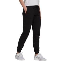 Adidas 32 - Dame - S Bukser adidas Essentials Fleece Logo Pants - Black/White