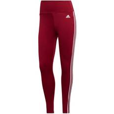 Adidas 3XL - Dame Bukser & Shorts Adidas Designed To Move High-Rise 3-Stripes 7/8 Sport Tights Women - Legacy Burgundy/White