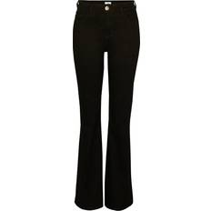 River Island Polyester Bukser & Shorts River Island Amelie Mid Rise Flared Jeans - Black