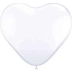 Hvid Latexballoner Folat balloner Hjerteformede 30 cm latex hvide 8 stk