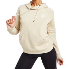 16 - 48 - Dame - Hoodies Sweatere Nike Sportswear Essential Fleece Pullover Hoodie Women's - Rattan/White