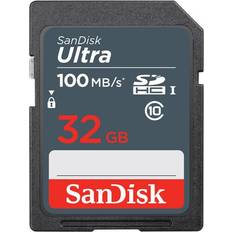 SanDisk 32 GB - SDHC Hukommelseskort SanDisk Ultra SDHC Class 10 UHS-I U1 100MB/s 32GB