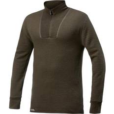 Elastan/Lycra/Spandex - Unisex Sweatere Woolpower Zip Turtleneck 200 Sweater Unisex - Pine Green