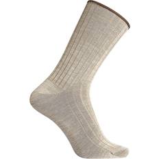 Egtved Wool No Elastic Rib Socks - Beige