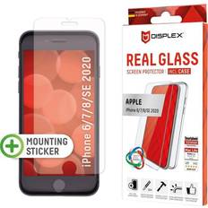 Displex Glas Mobiletuier Displex 2D Real Glass + Case for iPhone 7/8/SE (2020)