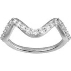 ByBiehl Wave Sparkle Ring Small - Silver/Transparent