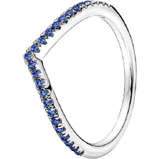 Pandora Krystal - Sølv Ringe Pandora Timeless Wish Sparkling Ring - Silver/Blue