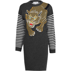 Kenzo Dame Kjoler Kenzo Embroidered Tiger Dress - Black