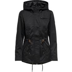 Kort - XL Overtøj Only Lorca Canvas Parka Jacket - Black