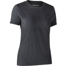 48 - Brun - Dame - Udendørsjakker Deerhunter Ladies Basic 2-pak t-shirt (Brown leaf melange)