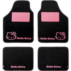 Hello Kitty Plastlegetøj Legemåtter Hello Kitty Bil gulvmåtte sæt KIT3013 Universal Sort Pink (4 pcs)