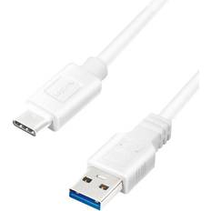Hvid - USB A-USB C - USB-kabel Kabler LogiLink USB A-USB C 3.1 (Gen.1) 2m