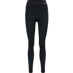 Dame - Elastan/Lycra/Spandex Tights Hummel Clea Seamless Mid Waist Tights Women - Black Melange