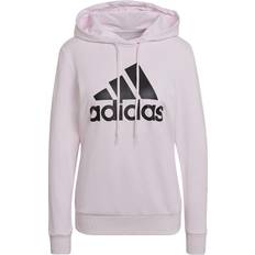 Pink - XXS Sweatere adidas Women's Essentials Relaxed Logo Hoodie - Almost Pink/Black