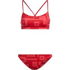 XXS Bikinisæt adidas Women's Logo Graphic Bikini Set - Semi Turbo/Vivid Red