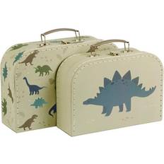 A Little Lovely Company Metal Opbevaring A Little Lovely Company Dinosaurs Suitcase Set