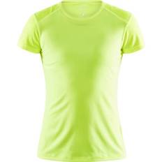 Dame - Fitness - Gul - L Tøj Craft Sportswear ADV Essence Slim T-shirt Women - Flumino