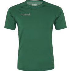 Hummel Elastan/Lycra/Spandex - Grøn T-shirts Hummel First Performance Short Sleeves Jersey Men - Evergreen