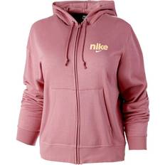 Nike Sportswear Full-Zip Fleece Hoodie Women's - Desert Berry/Orange Chalk