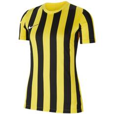 Nike Dame - Gul - L T-shirts Nike Division IV Striped Short Sleeve Jersey Women - Yellow/Black/White