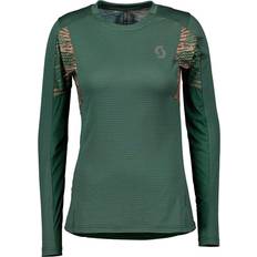 Scott Elastan/Lycra/Spandex T-shirts & Toppe Scott Trail Run Long Sleeve T-shirt Women - Smoked Green/Crystal Pink