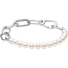 Pandora Perler - Sølv Armbånd Pandora ME Freshwater Cultured Bracelet - Silver/Pearls