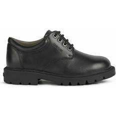 Geox Boys Shaylax Leather School Shoes - Black