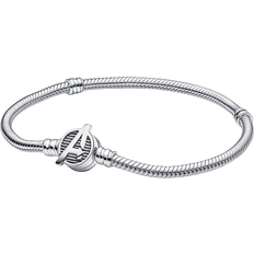 Pandora Sølv Armbånd Pandora Moments Marvel The Avengers Logo Clasp Snake Chain Bracelet - Silver