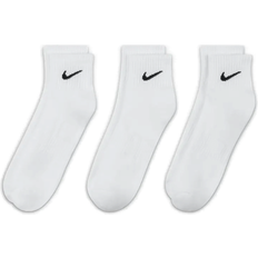 Nike Dame - Polyester Strømper Nike Everyday Cushioned Training Ankle Socks 3-pack - White/Black