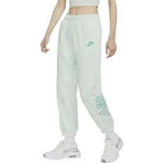 12 - Grøn - Polyester Bukser & Shorts Nike Air Fleece Trousers - Barely Green/Light Dew/Washed Teal