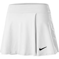 Nike Dame Nederdele Nike Court Dri-FIT Victory Flouncy Tennis Skirt Women - White/Black