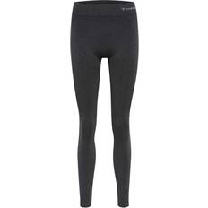 Hummel Dame - Træningstøj - XL Bukser & Shorts Hummel Seamless Mid Waist Tights – Black Melange