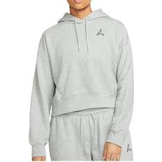 16 - 48 - Dame - Hoodies Sweatere Nike Jordan Essentials Fleece Hoodie Women's - Dark Grey Heather