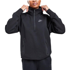 Nike Dame - Fleecetrøjer & Piletrøjer - Høj krave Sweatere Nike Women's Sportswear Tech Fleece 1/4-Zip Top - Black