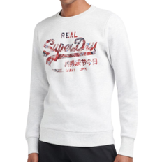 Superdry Vintage Logo Brushed Sweatshirt - Ice Marl