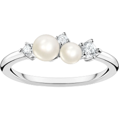 Thomas Sabo Charm Club Ring - Silver/Pearl/Transparent