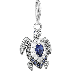 Thomas Sabo Charm Club Collectable Turtle Charm Pendant - Silver/Multicolour