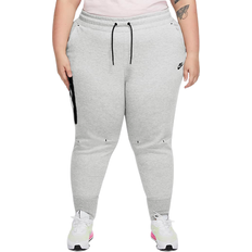 Nike 58 - Dame Bukser & Shorts Nike Sportswear Tech Fleece Trousers Plus Size - Dark Grey Heather/Black