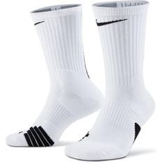 Basketball - Bomuld - Dame Tøj Nike Elite Crew Basketball Socks Unisex- White/Black/Black