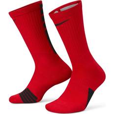 Basketball - Bomuld - Dame Tøj Nike Elite Crew Basketball Socks Unisex - University Red/Black/Black