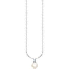 Thomas Sabo Pearl Necklace - Silver/Pearl/Transparent