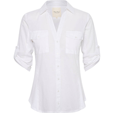 16 - Skjortekrave Overdele Part Two Cortnia Long Sleeved Shirt - Bright White
