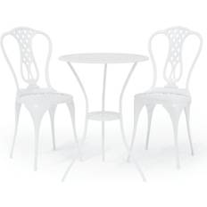 Aluminium - Sort Cafésæt vidaXL 317752 Bistro Set, 1 Table incl. 2 Chairs